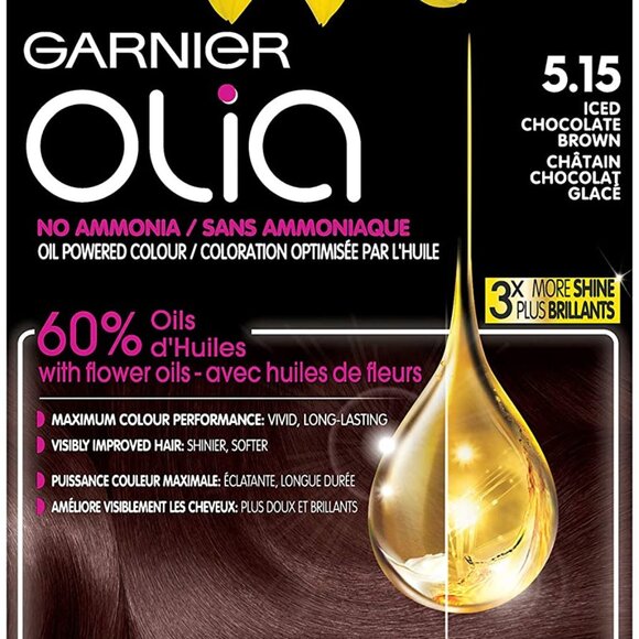 Garnier Olia Permanent Oil Powered Hair Color, 5.15 Iced Chocolate Brown - Picture 5 of 7